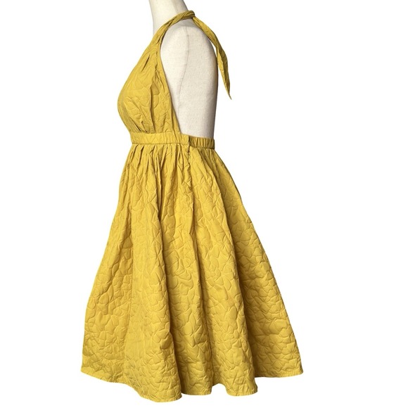 Jean Paul Gaultier for Target Cocktail Fairy Halter Dress Small Junior 7 Yellow - Picture 15 of 15